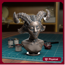 Female Faun Bust - TytanTroll Miniatures