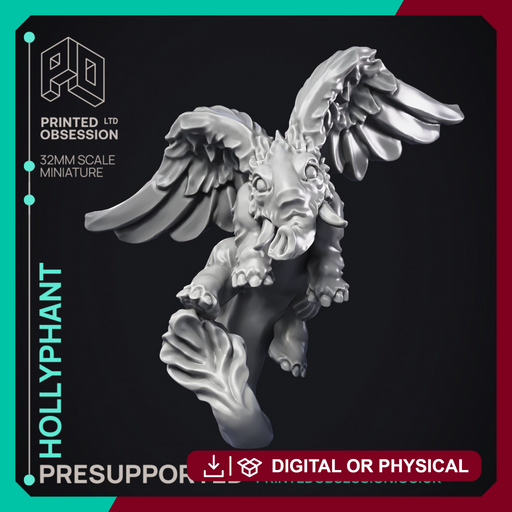 Hollyphant - Celestial Creature - PRESUPPORTED - Heven Hath no Fury - 32mm Scale - Only-Games