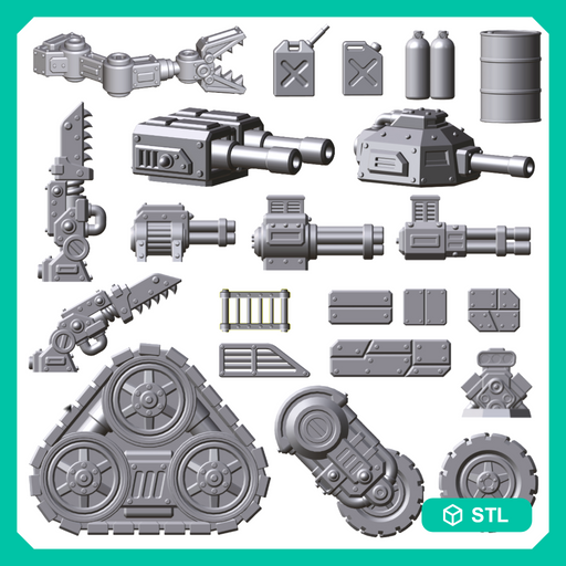 1:64 Scale Battle Car Kitbashing Tabletop Bits - Only-Games