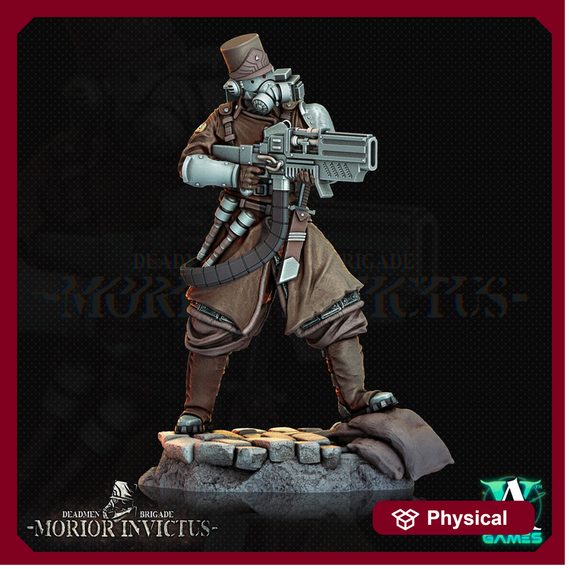 Sci-Fi Miniature Light Infantry Army Veteran | 28mm,32mm, 54mm, 75mm,100mm Scales | Resin Mini | Morior Shocktrooper TPG | Archvillain Games - Only-Games