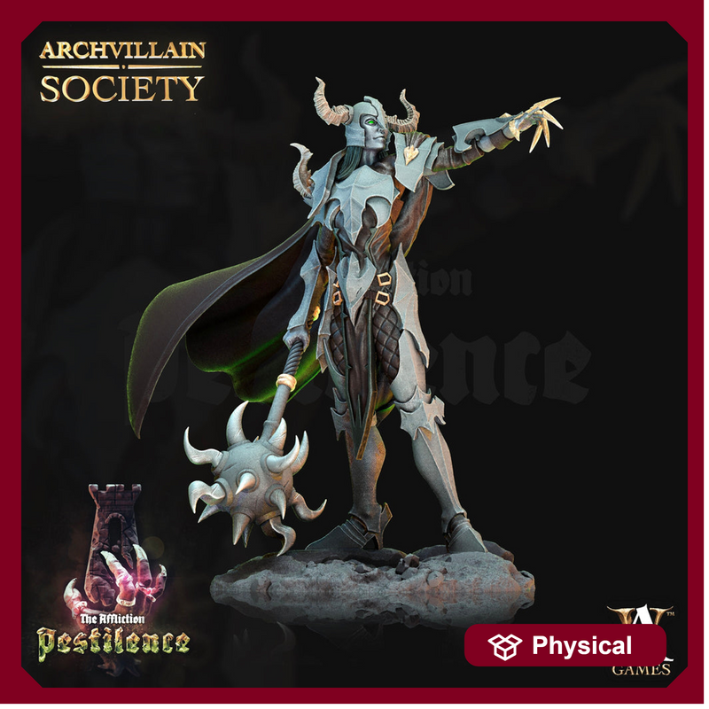 Oathbreaker Female Paladin Fighter | 28mm, 32mm,54mm,75mm,100mm Scales |Player Character Mini Minis D&D5e Pathfinder Figurine | Archvillain - Only-Games