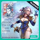 Heilog Pin Up - 75mm plus 120mm (Presuported) - STL only
