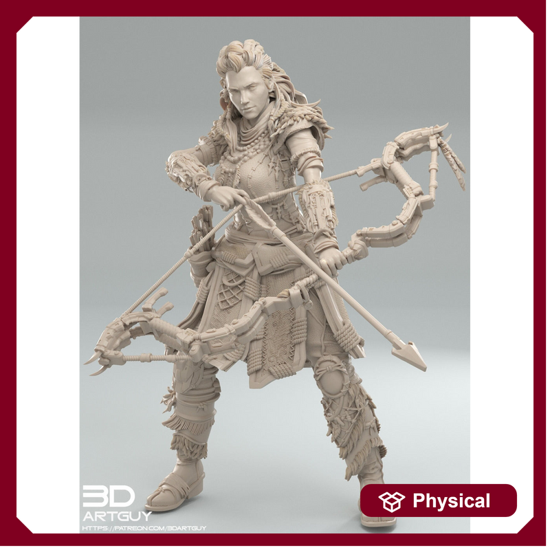 Pinup Female Human Fighter Ranger Archer PC NPC | 50mm & 100mm | Dungeons and Dragons | Pathfinder | 3dArtGuy - Only-Games