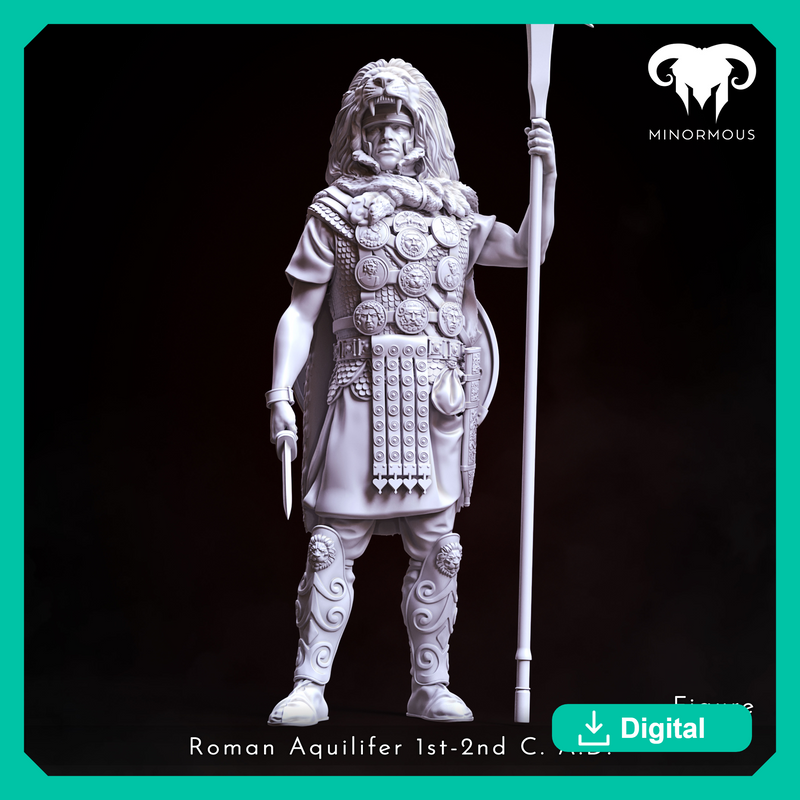 Figure - Roman Aquilifer 1st-2nd C. A.D. Looking at the Battlefield!