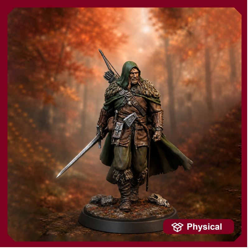 Human Ranger Miniature STL | Sword Fighter | Digital Download - Only-Games