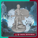 Female Elf Warrior 1 - Fantasy Miniature STL, DnD & Wargaming