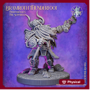 Dwarf Fighter Paladin Battle Hammer | Dungeons and Dragons Resin Figure Miniature | 28mm,32mm,75mm Scales | Pathfinder Mini for Painting | - Only-Games