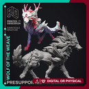 Wolf of the Weave - Elemental Creature -  PRESUPPORTED - Illustrated and Stats - 32mm scale