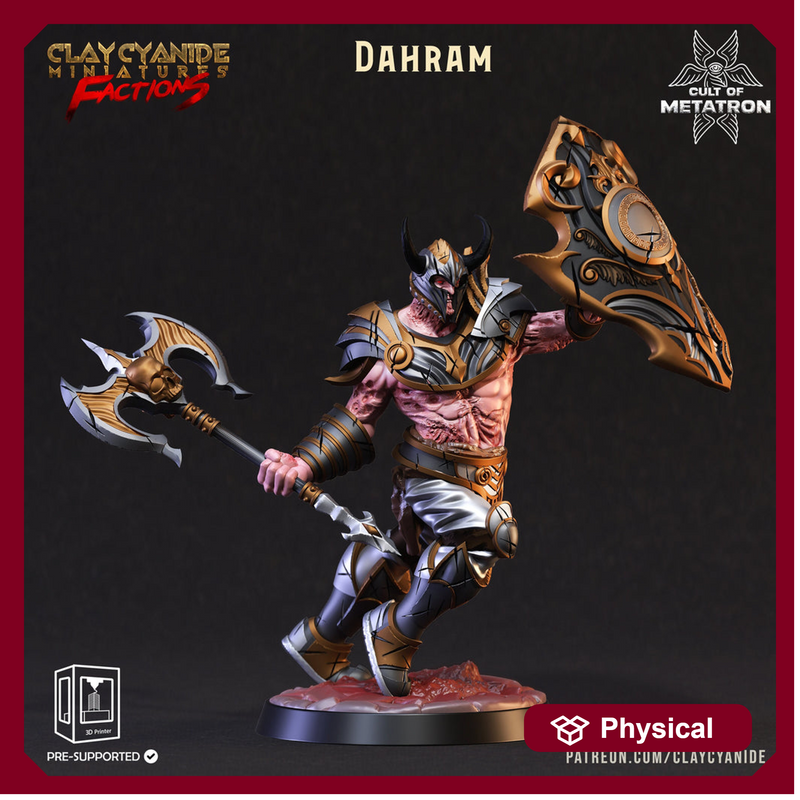 Tiefling Oathbreaker Paladin Chaos Knight | 28mm, 32mm,54mm, 75mm, 100mm Scales | Dungeons and Dragons |Pathfinder | Clay Cyanide Miniatures - Only-Games