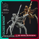 Gilded Singer -  PRESUPPORTED - Illustrated and Stats - 32mm scale