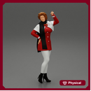 girl in christmas costume standing and posing
