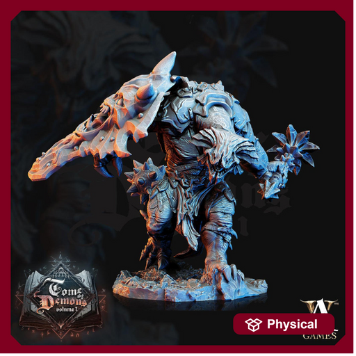 Tanarukk Demon DnD | 70mm | Foot soldier Demon | Skulltaker Daemon Khorne | 32mm scale | Out of the Abyss | Demon | Dungeons and Dragons | - Only-Games