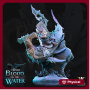 Sahuagin mounted on Hammerhead Shark  | 28mm, 32mm Scales | Archvillain Games | Dungeons and Dragons 5e Pathfinder | Underwater Adventure - Only-Games