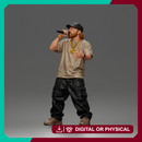 Rapper with microphone