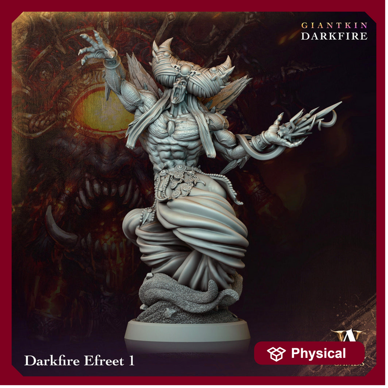 Djinni, Dao, Efreeti, Genie | 28mm, 32mm,54mm,75mm,100mm Scales | Dungeons and Dragons 5e figure | Pathfinder | Archvillain Games - Only-Games