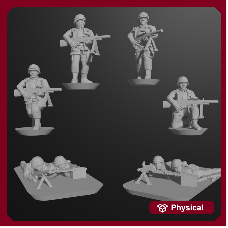 10 & 15mm US Infantry with M249s (12 models) - Only-Games