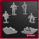 10 & 15mm US Infantry with M249s (12 models)