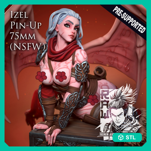 Izel The Barbarian Succubus (NSFW) - Pin Up, 75mm, Pre-Supported - STL only - Only-Games