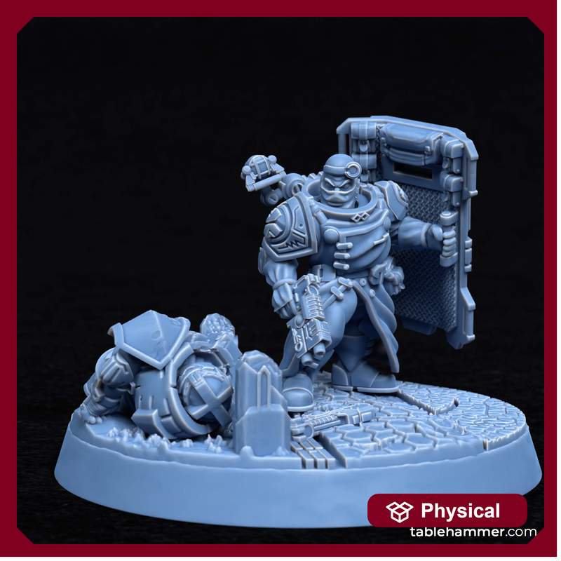 Forgeheart Medicus – SCENIC base (space dwarf combat medic with shield) - Only-Games