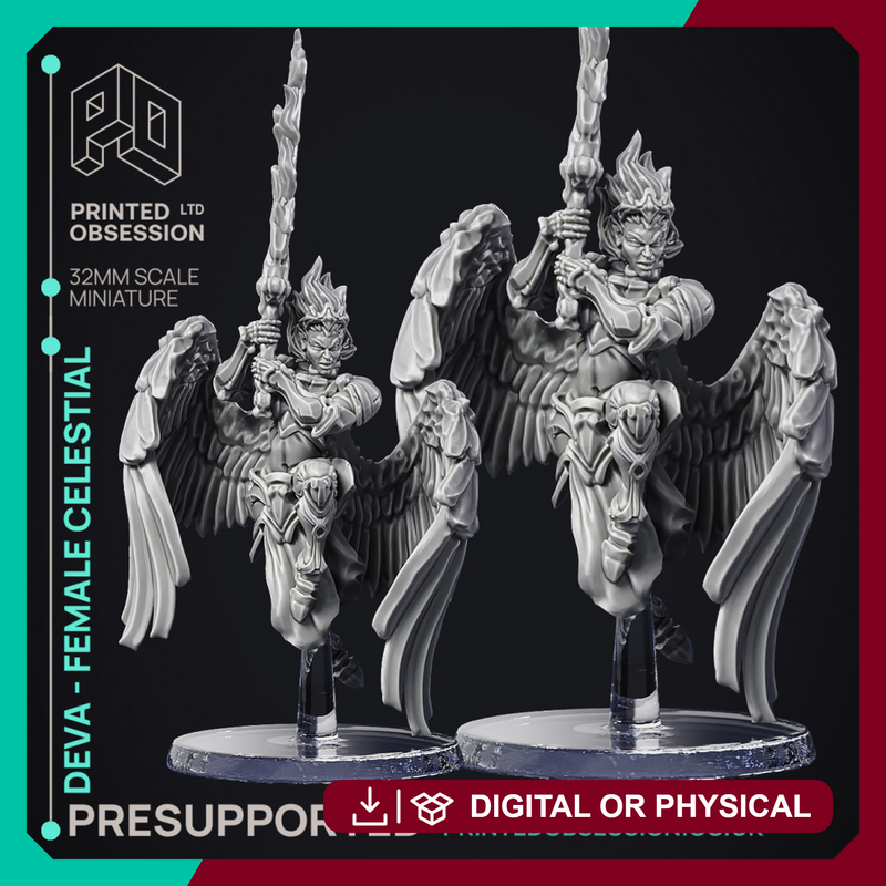 Deva Acolyte - Celestial Fighter - PRESUPPORTED - Heaven Hath no fury - 32 mm scale