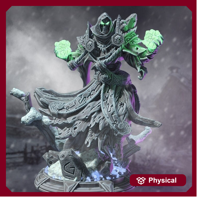 Wraith Incorporeal Undead Lich Monster Miniature | 28mm,32mm,54mm,75mm,100mm Scales | Dungeons and Dragons Pathfinder | DM Stash - Only-Games
