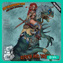 Rodica And Dreadclaw - Female Barbarian riding on therizinosaurus - STL only