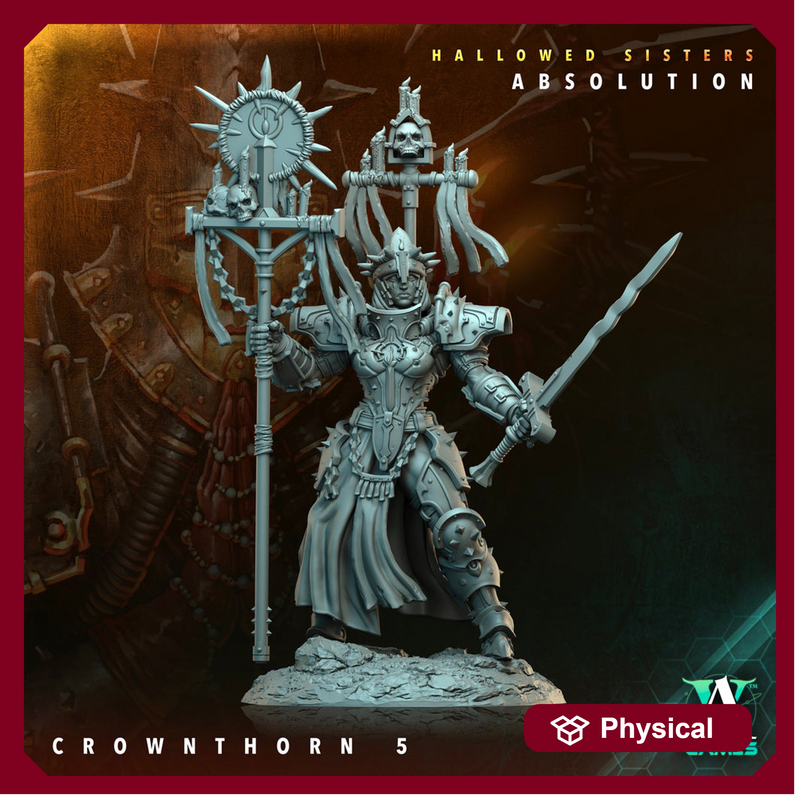 Sci-Fi Miniature Crownthorn Hallowed Sisters Absolution | 28mm,32mm, 54mm, 75mm,100mm Scales | Resin Mini | Archvillain Games - Only-Games