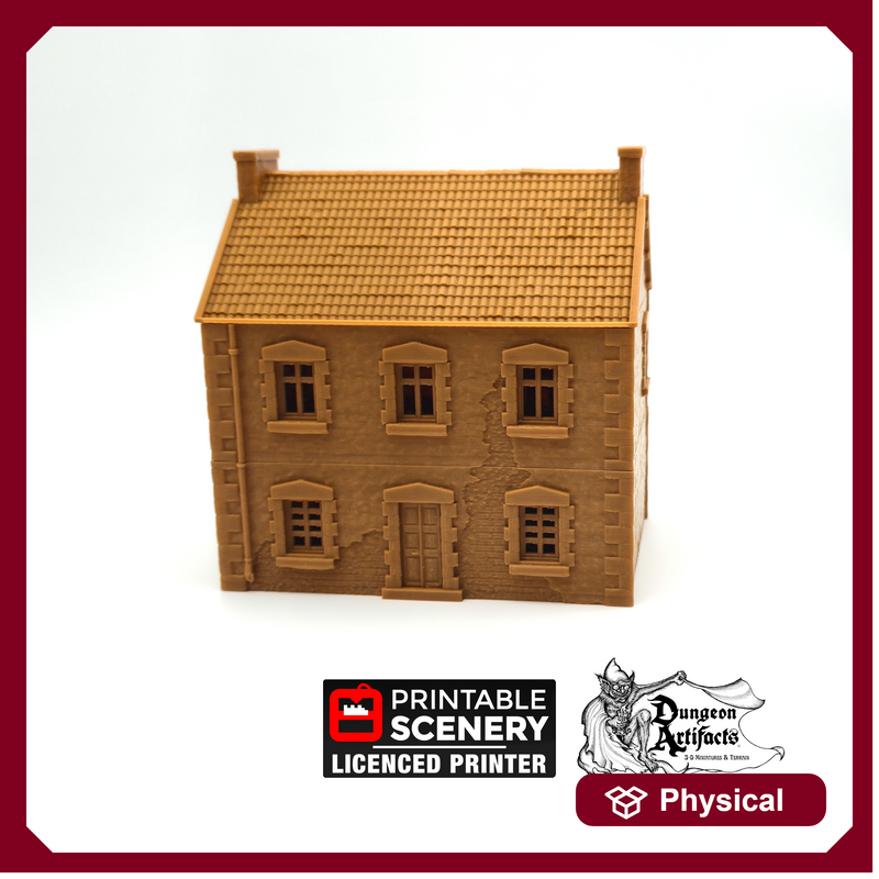 French Townhouse - Time Warp - Printable Scenery - Terrain, Wargaming, D&D, DnD