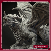 Chromatic Blue Dragon (4 sizes) D&D Miniature | 250mm Long, 225mm Wing Span | Resin Dragon Statue | Figurine - Only-Games