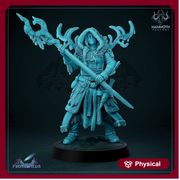 Human Female Druid, Shaman PC / NPC Unpainted | 28mm,32mm,54mm,75mm,100mm Scale | Resin Dungeons and Dragons D&D 5e  | Pathfinder | - Only-Games