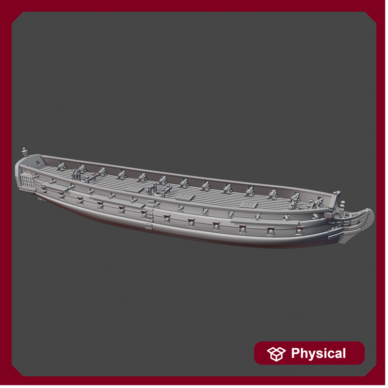 Spanish Flush-decked Frigate (50 guns), 1797