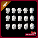(Legion) 12x Clone Heads Animated Style