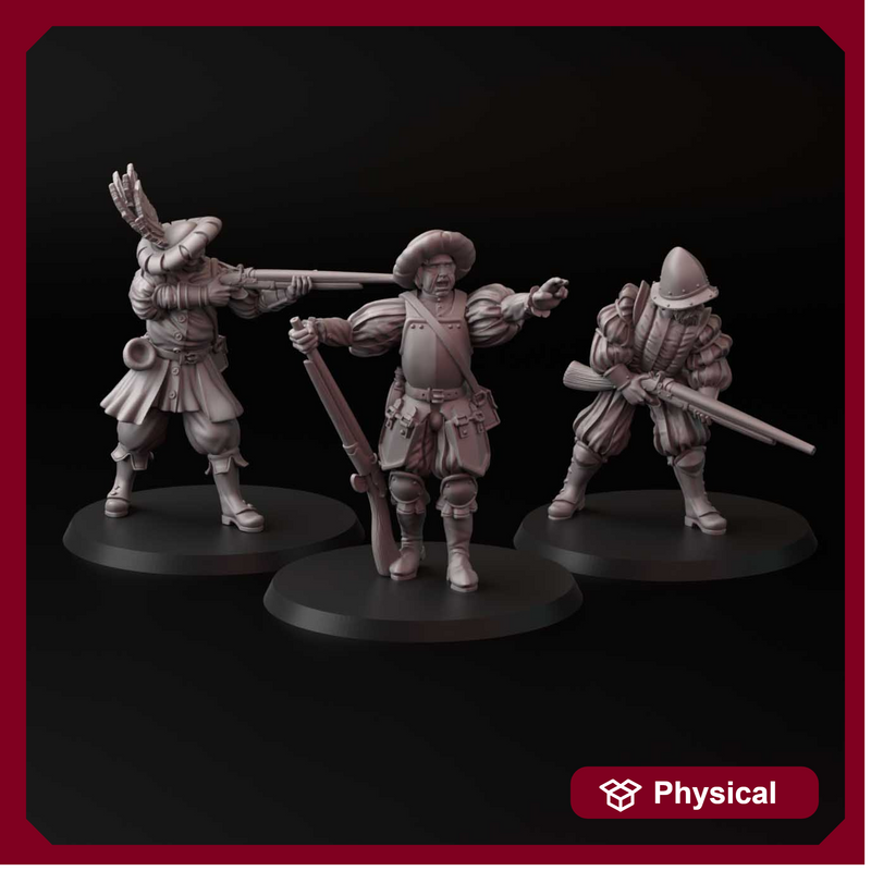Glitzenburg riflemen (3 miniatures)