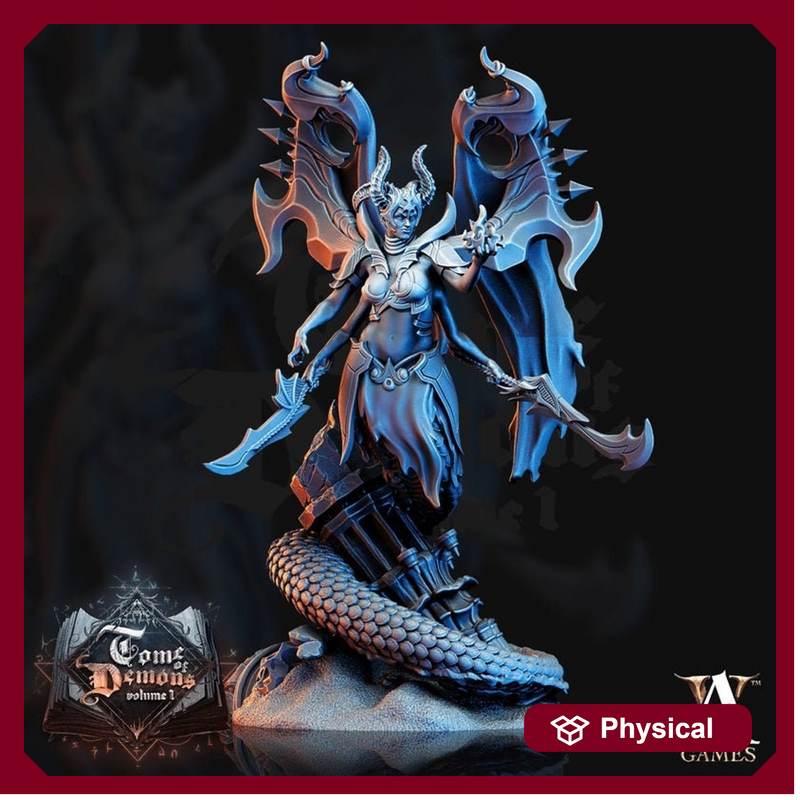 Marilith Demon General | Demon Prince | 127mm, 5 inches tall | Out of the Abyss | Dungeons and Dragons |