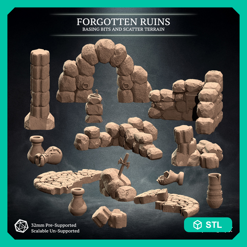 Forgotten Ruins - Basing Bits & Scatter Terrain