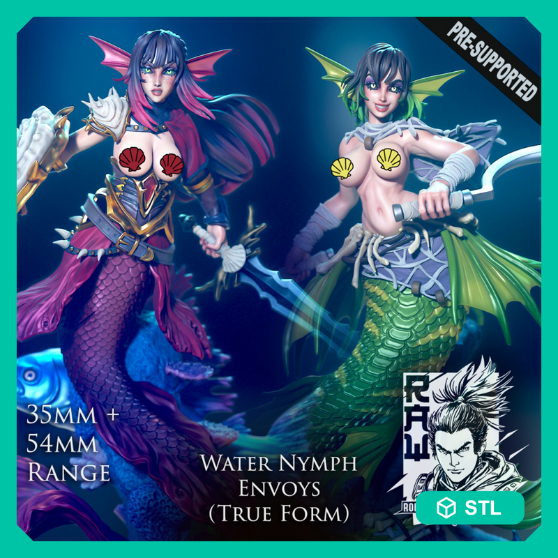 Water Nymph Envoys (NSFW) Mermaid Set - STL only