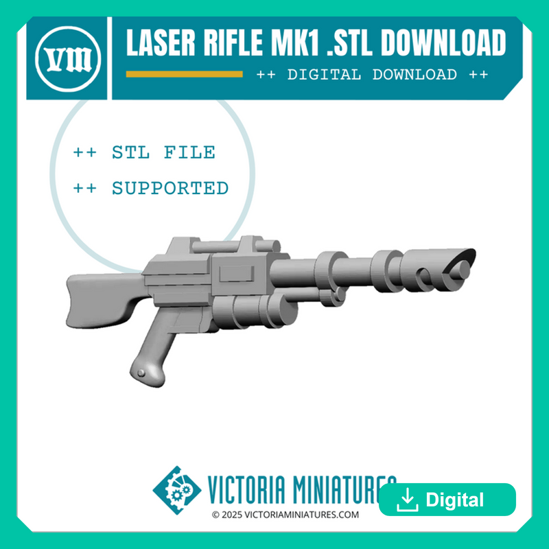 Laser Rifle MK1 .STL - Only-Games