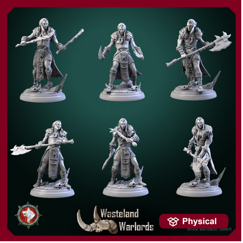 Barbarian warlords set 6 miniatures 32mm