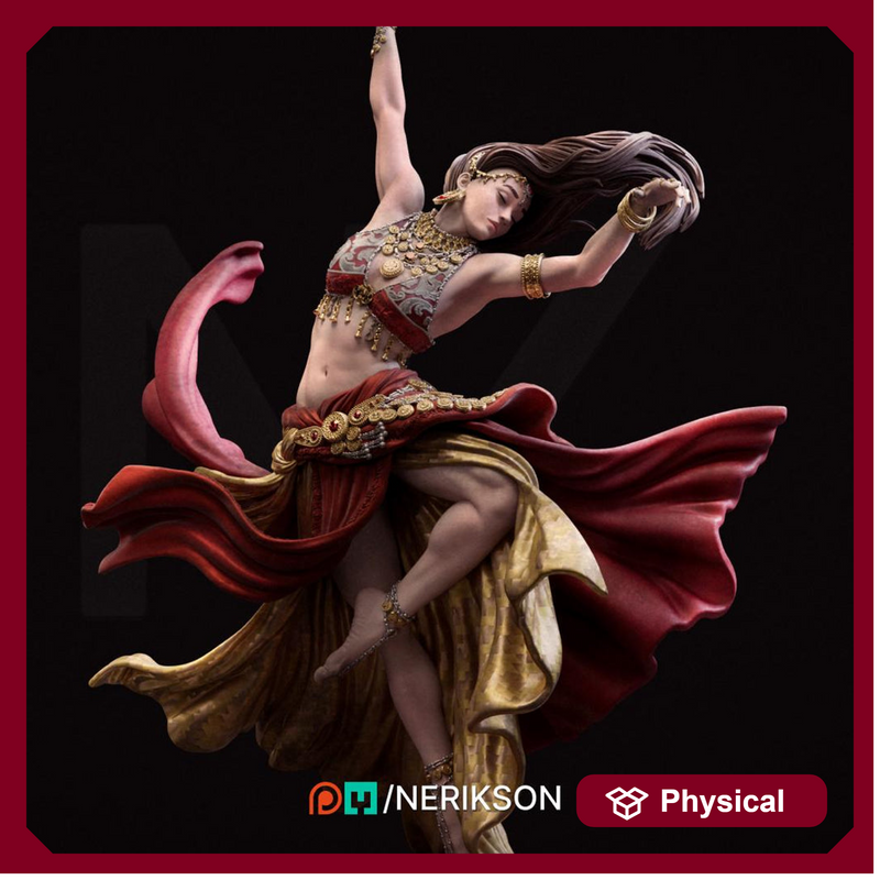 Female Bard College of Dance UNPAIINTED Miniature | 6 Sizes/Scales Exclusive | Dungeons & Dragons 5E | NERIKSON - Only-Games