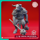 Minotaur Mace - Book of Beasts - Tabletop Miniature (Pre-Supported)