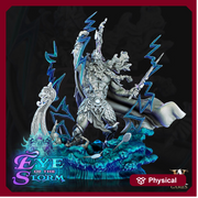Storm Giant  King Water base and full effects| 165mm Tall -100mm Base | 3d printed |  Storm King's Thunder miniature| Dungeons and Dragons | - Only-Games
