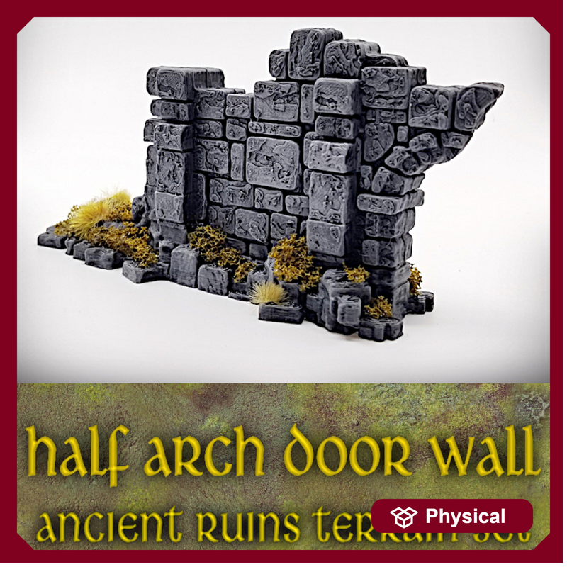 Half Arch Door Wall: Ancient Ruins Terrain Set