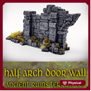 Half Arch Door Wall: Ancient Ruins Terrain Set