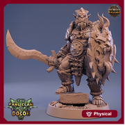 Bugbear Fighter Warrior Barbarian Sword & Shield | Scales 28mm|32mm |75mm | Megaboss | Dungeons and Dragons |Pathfinder |Daybreak Miniatures - Only-Games