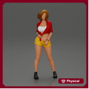 Woman Posing Boldly in Vibrant Summer Streetwear Style