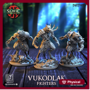 Werewolf Fighter (3 different models) | 28mm, 32mm,75mm Scales | Resin Miniature | Dungeons and Dragons | Figure for painting |Pathfinder | - Only-Games