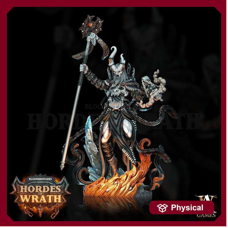 Fiend Warlock, Chaos Sorcerer | 28mm, 32mm, 54mm, 75mm, 100m, Scales | Dungeons and Dragons | Pathfinder Battle Wizard | Archvillain Games - Only-Games