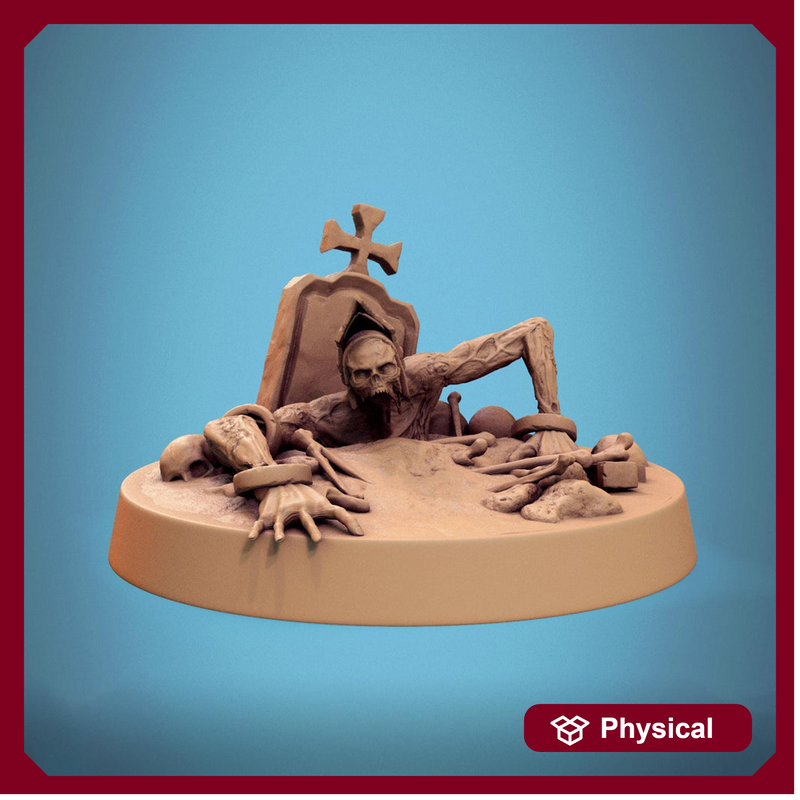 Zombie Warrior | Undead Unpainted miniature DnD | 5 Sizes /Scales| Pathfinder - Only-Games