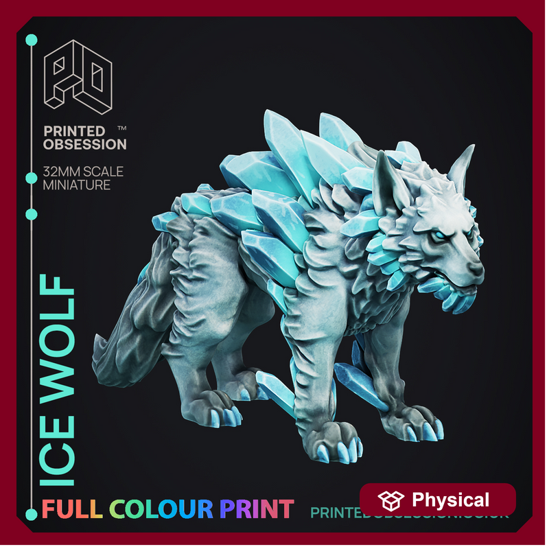 Ice Wolf - Pre-Coloured - 32mm Scale