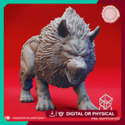 Snarling Dire Wolf - Tabletop Miniature (Pre-Supported) - Only-Games